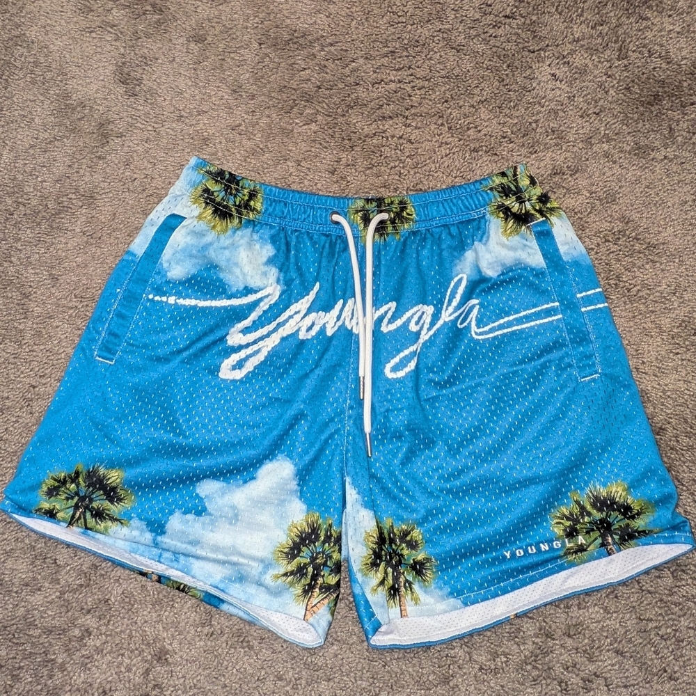 YoungLA 141 The Block Party Shorts (Signature Clouds)